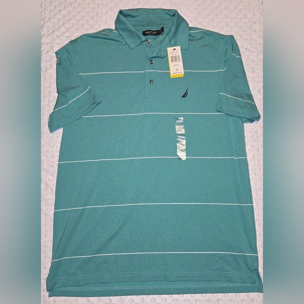 Nautica Men's Classic Fit Interlock Polo Shirt Size M